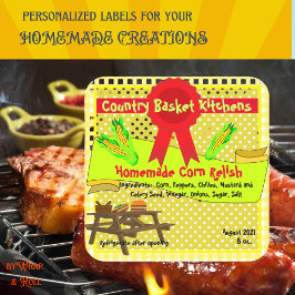 Homemade Corn Relish ticker Vierkante Sticker