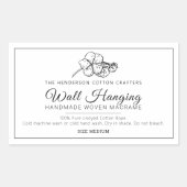 Homemade Cotton macrame wall hangende product Rechthoekige Sticker (Voorkant)