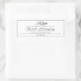 Homemade Cotton macrame wall hangende product Rechthoekige Sticker