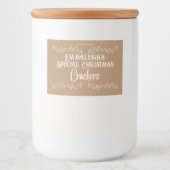 Homemade Crackers Aesthethetisch Brown Voedselcontainer Etiket (Voorkant)