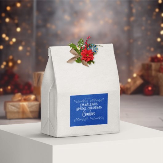 Homemade Crackers Aesthetic Blue Voedselcontainer Etiket