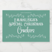 Homemade Crackers Aesthetisch Groen Voedselcontainer Etiket (Enkel label)