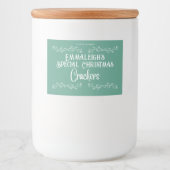 Homemade Crackers Aesthetisch Groen Voedselcontainer Etiket (Voorkant)