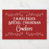 Homemade Crackers Aesthetisch Red Voedselcontainer Etiket (Enkel label)