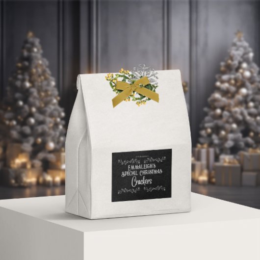 Homemade Crackers Aesthetisch Zwart Voedselcontainer Etiket