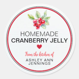 Homemade Cranberry Jelly Label | Holiday Canning