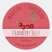Homemade Cranberry Jelly Labels (Voorkant)