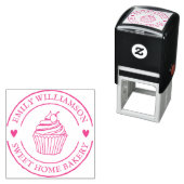 Homemade Cupcake Bakery Logo & Name Persoonlijk Zelfinktende Stempel (In situ)