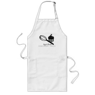 Homemade Cupcake Business Whisk Hand Drawn Lang Schort