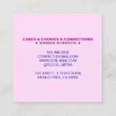 Homemade Cupcakes | Logo & Minimalist Home Bakery  Vierkante Visitekaartje (Achterkant)