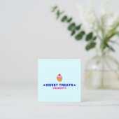 Homemade Cupcakes | Logo & Minimalist Home Bakery  Vierkante Visitekaartje (Staand voorkant)