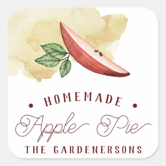 Homemade Custom Apple Pie Labels (Voorkant)