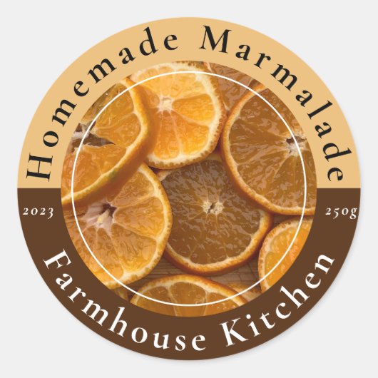 Homemade Customizable Marmalade Jam Sticker (Voorkant)
