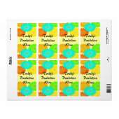 Homemade Dandelion Pick Flowers Wine Labels (Full Sheet)