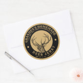 Homemade Deer Jerky Label Sjabloon Ronde Sticker (Envelop)