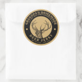 Homemade Deer Jerky Label Sjabloon Ronde Sticker (Tas)