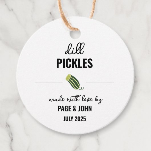 Homemade Dill Pickle Jar Label Label (Voorkant)