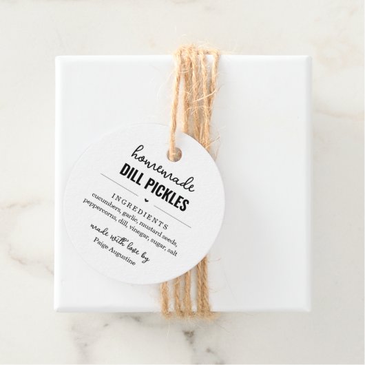 Homemade Dill Pickle Jar Label Label (In situ)
