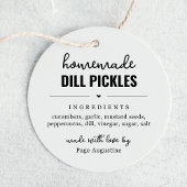 Homemade Dill Pickle Jar Label Label