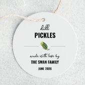 Homemade Dill Pickle Jar Label Label
