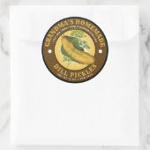 Homemade Dill Pickles Antiek Label Sjabloon (Tas)