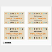 Homemade Dog Behandelt jar-label Rechthoekige Sticker (Vel)