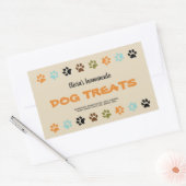 Homemade Dog Behandelt jar-label Rechthoekige Sticker (Envelop)