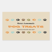 Homemade Dog Behandelt jar-label