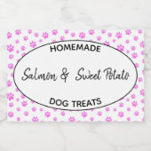 Homemade Dog Treat Label Voedselcontainer Etiket (Enkel label)