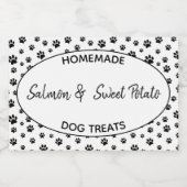 Homemade Dog Treat Label Voedselcontainer Etiket (Enkel label)
