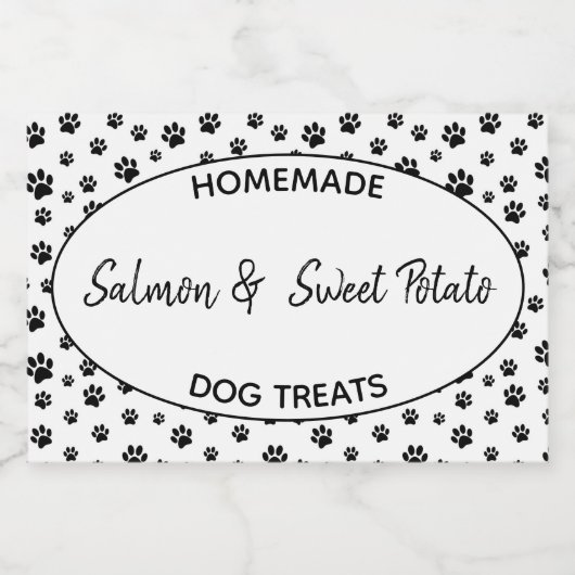 Homemade Dog Treat Label Voedselcontainer Etiket (Enkel label)