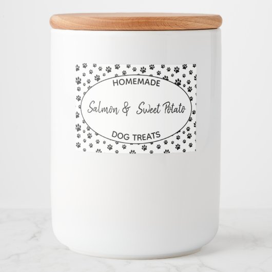 Homemade Dog Treat Label Voedselcontainer Etiket (Voorkant)