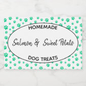 Homemade Dog Treat Label Voedselcontainer Etiket (Enkel label)
