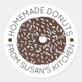 Homemade Donuts Doughnuts gemaakt van bakkerij Ronde Sticker
