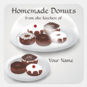 Homemade Donuts Label Sticker (Voorkant)