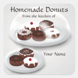Homemade Donuts Label Sticker