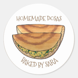Homemade Dosas Indian Masala Dosa Ronde Sticker