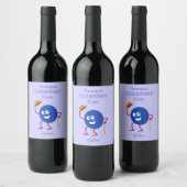 Homemade Elderberry Wine Cartoon Art Fleslabels Wijn Etiket (Flessen)