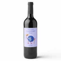 Homemade Elderberry Wine Cartoon Art Fleslabels