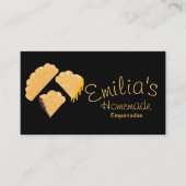 Homemade Empanadas Business Hand Drawn Black Visitekaartje (Voorkant)