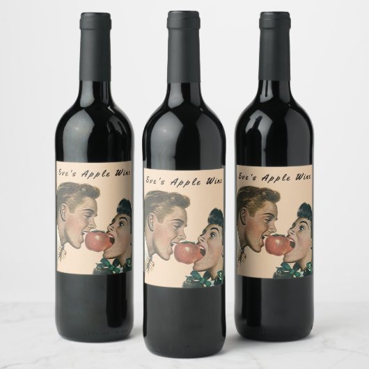 Homemade Eve's Apple Wine Retro-stijlshare-beet Wijn Etiket (Flessen)
