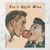 Homemade Eve's Apple Wine Retro-stijlshare-beet Wijn Etiket (Enkel label)