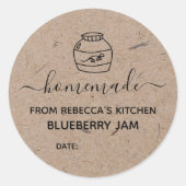 Homemade Faux Kraft Paper | Jam Canning Label (Voorkant)