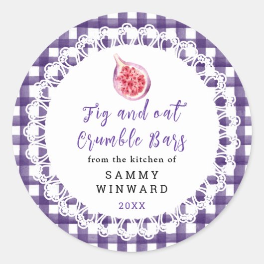 Homemade Fig and Oat Crumble Bars Label (Voorkant)