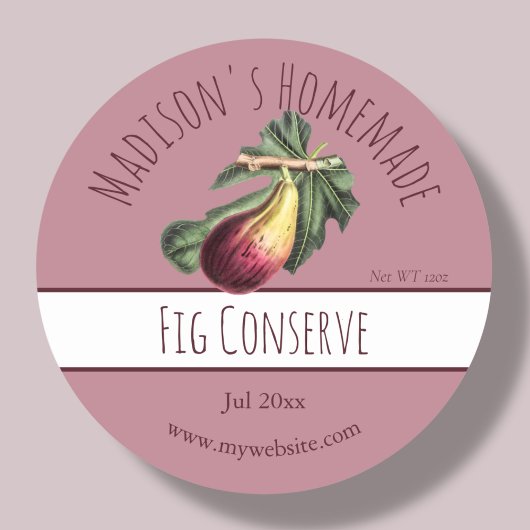Homemade Fig Conserve Labels