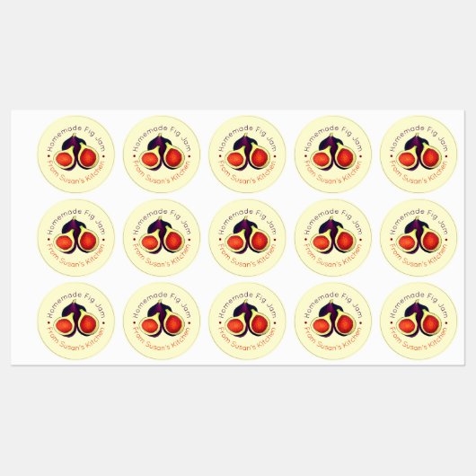 Homemade fig Jam Jelly behoudt figuren in de vorm Labels (Vel)