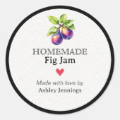 Homemade Fig Jam Label Canning Sticker (Voorkant)