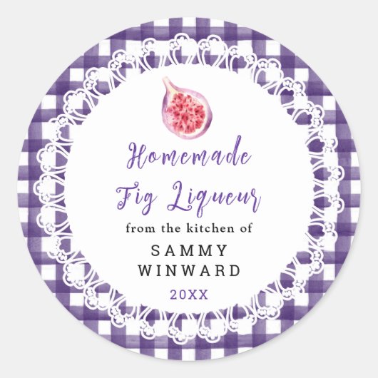 Homemade Fig Liqueur Label (Voorkant)