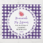 Homemade Fig Liqueur Label Likeurfles Etiket (Enkel label)