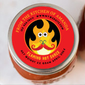 Homemade Flaming Custom Funny Hot Sauce Label